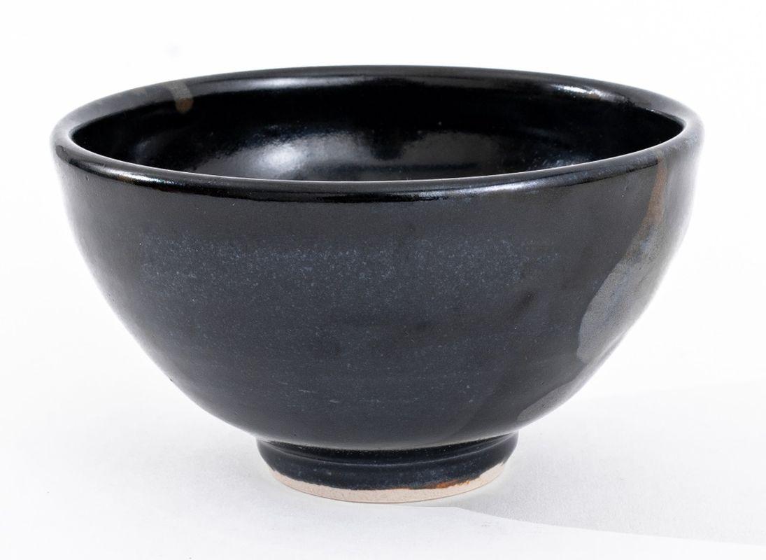 Wayne Ngan (Chinese/Canadian, 1937-2020) Raku Pottery Bowl, circa 1971, with chop seal mark to underside. Platter: 1.75