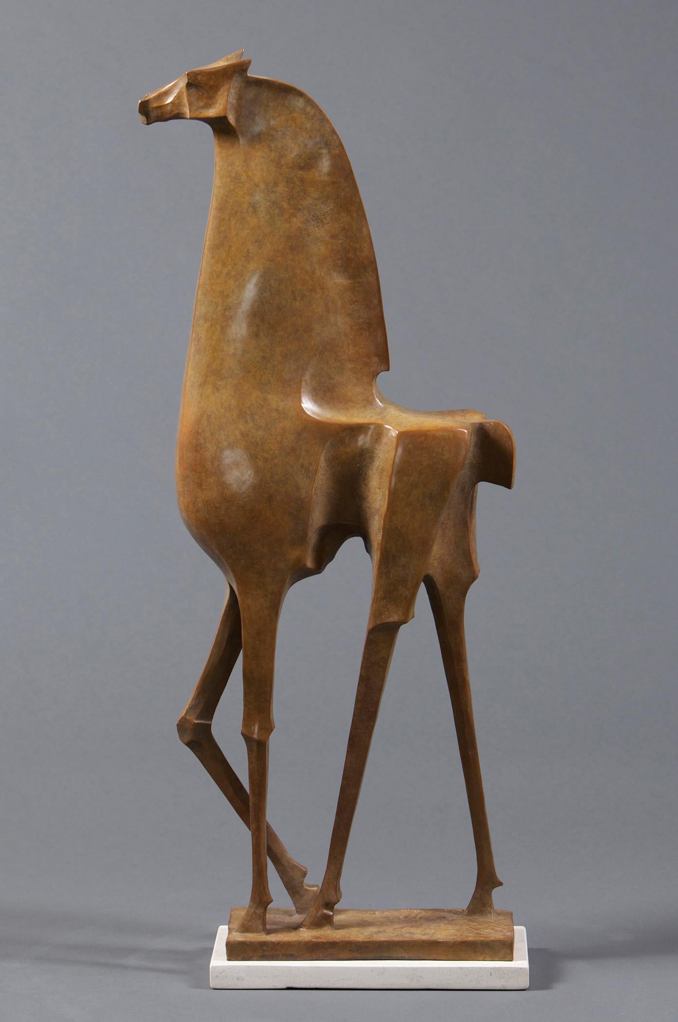 Wayne Salge Figurative Sculpture - "Madrone (14/18)" Contemporary bronze midsized sculpture of a horse