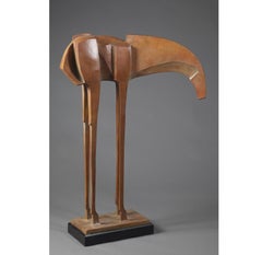 "Pecos (4/6)" bronze contemporary abstract sculpture of a horse 