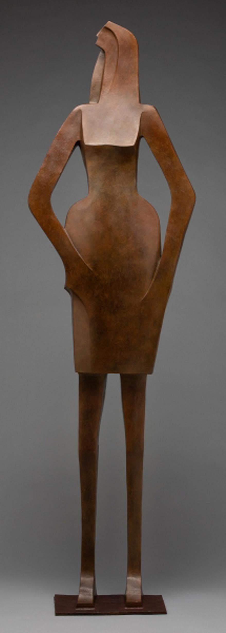 Wayne Salge Abstract Sculpture – Vivian, 84 H Bronze, Vivian