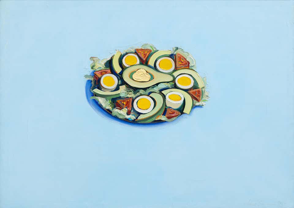 Avocado Salad - Oil on Canvas Painting, 1962