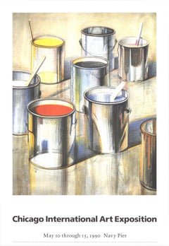 1990 After Wayne Thiebaud 'Paint Cans' Brown USA Offset Lithograph