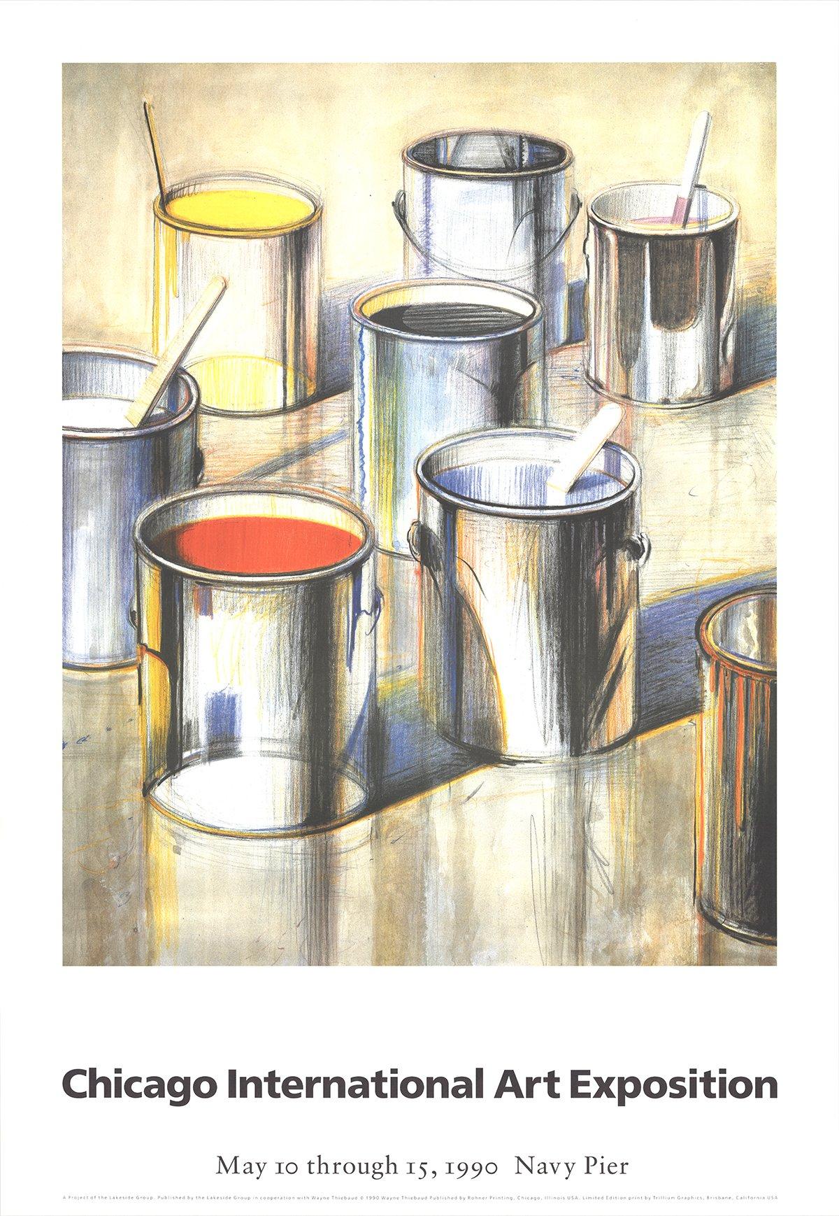 1990  'Paint Cans' - Print by Wayne Thiebaud