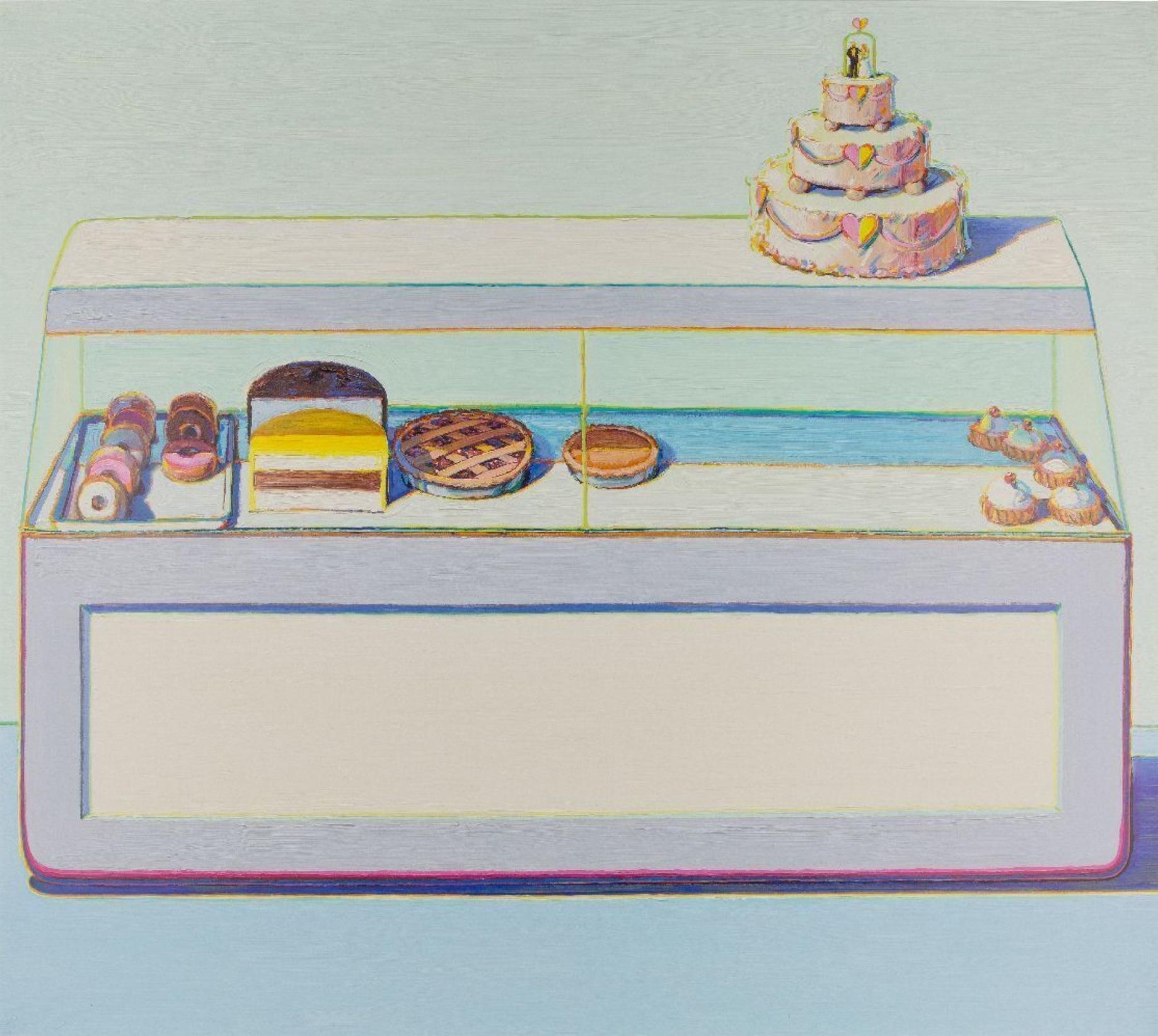 Wayne Thiebaud Figurative Print - Bakery Case