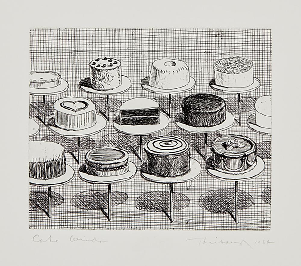 Wayne Thiebaud Figurative Print - Cake Window