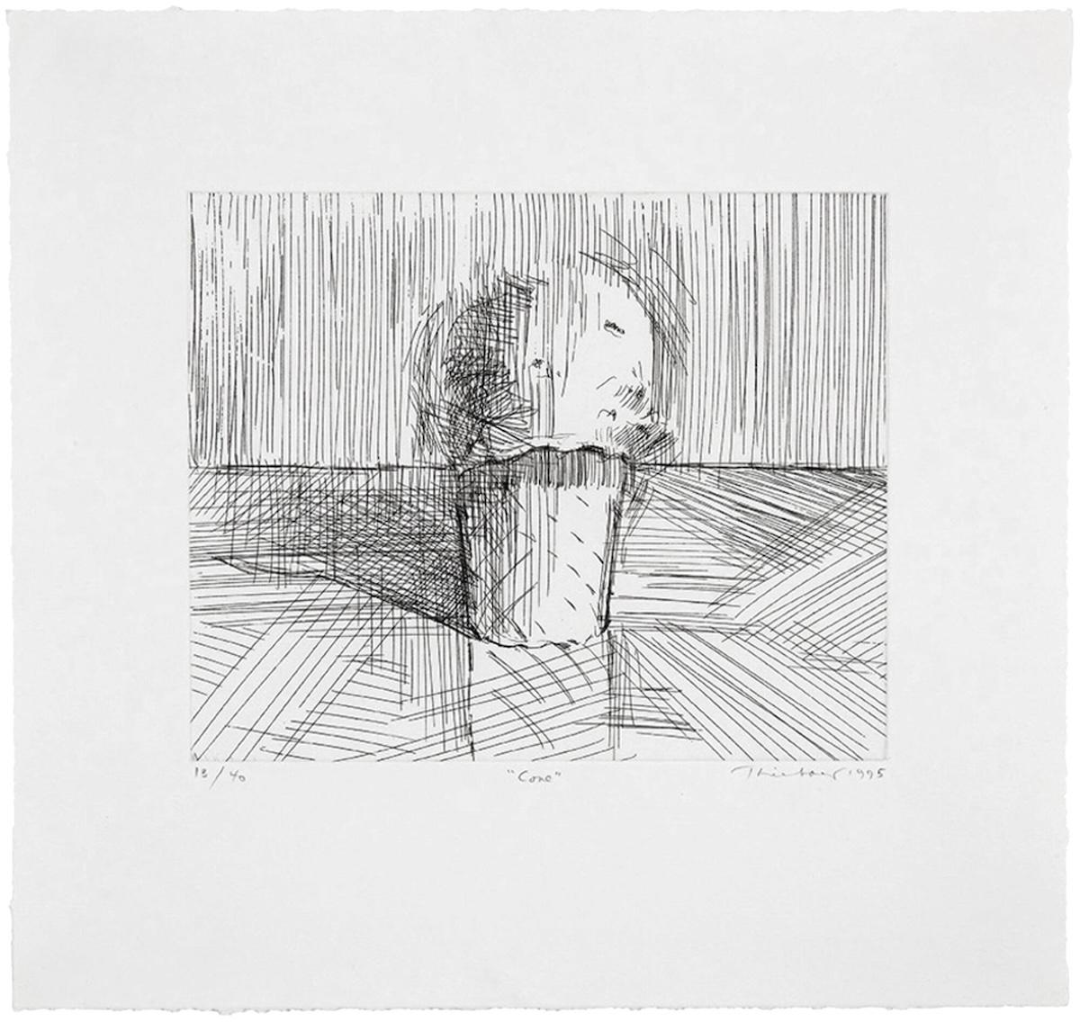 Wayne Thiebaud Figurative Print - Cone