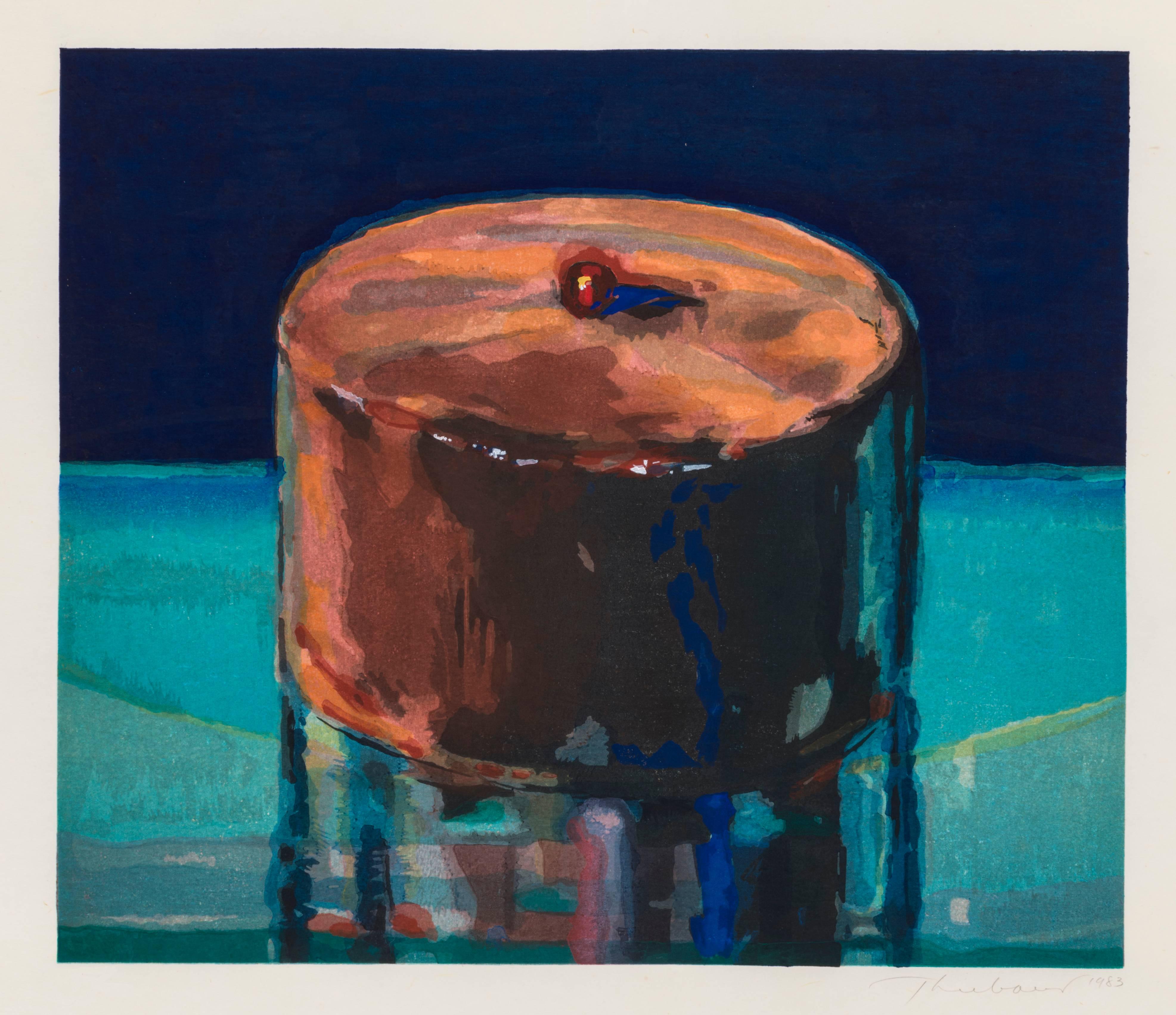 Wayne Thiebaud Still-Life Print - Dark Cake