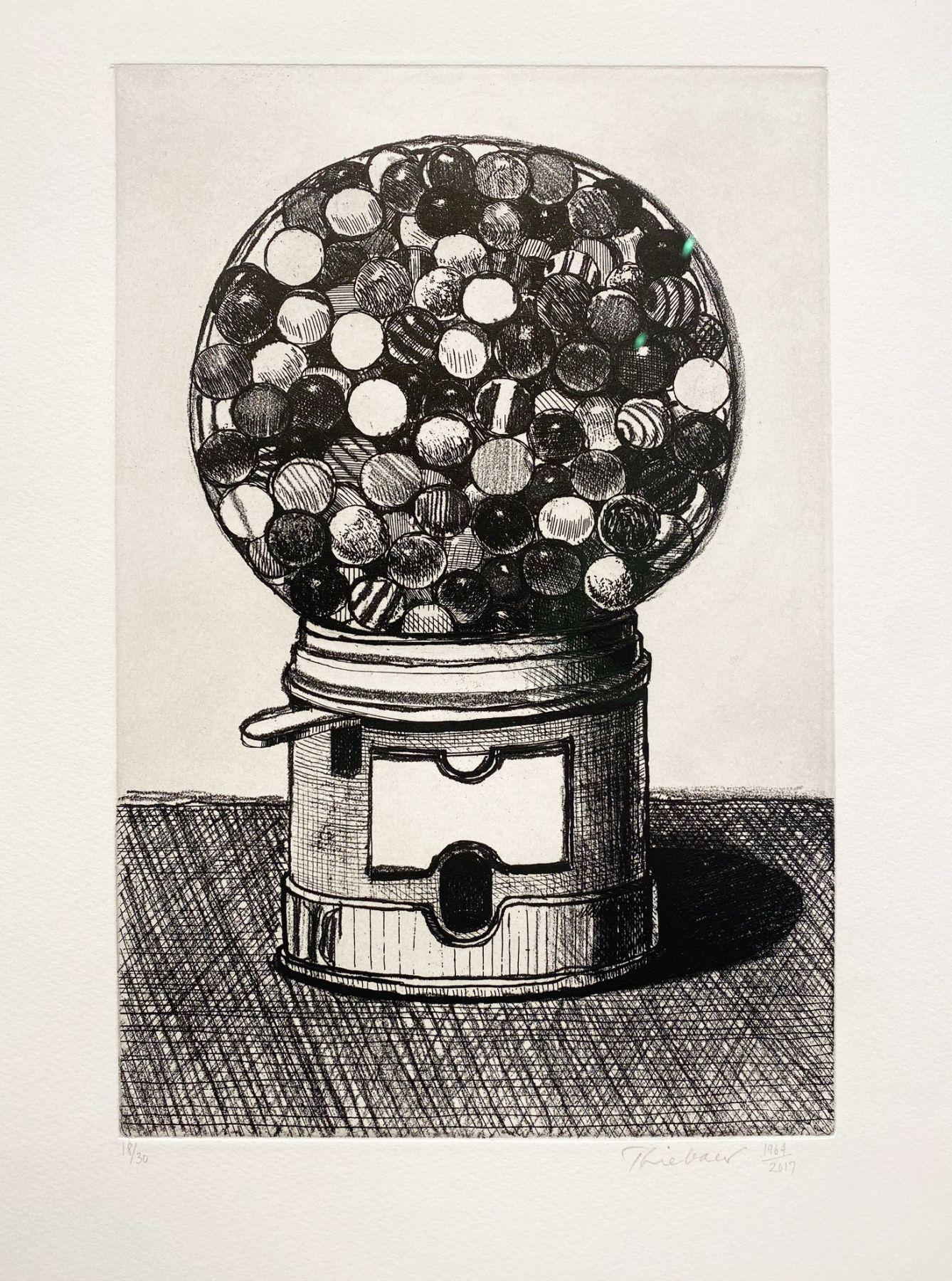 Wayne Thiebaud Still-Life Print - Dark Gumball Machine