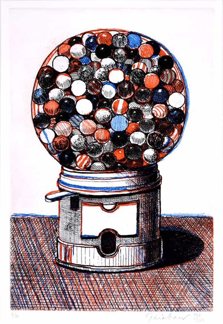 Wayne Thiebaud Still-Life Print - Gumball Machine, 1964 - 2017
