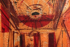 Theater Marquee, Early Lithograph by Wayne Thiebaud 1956