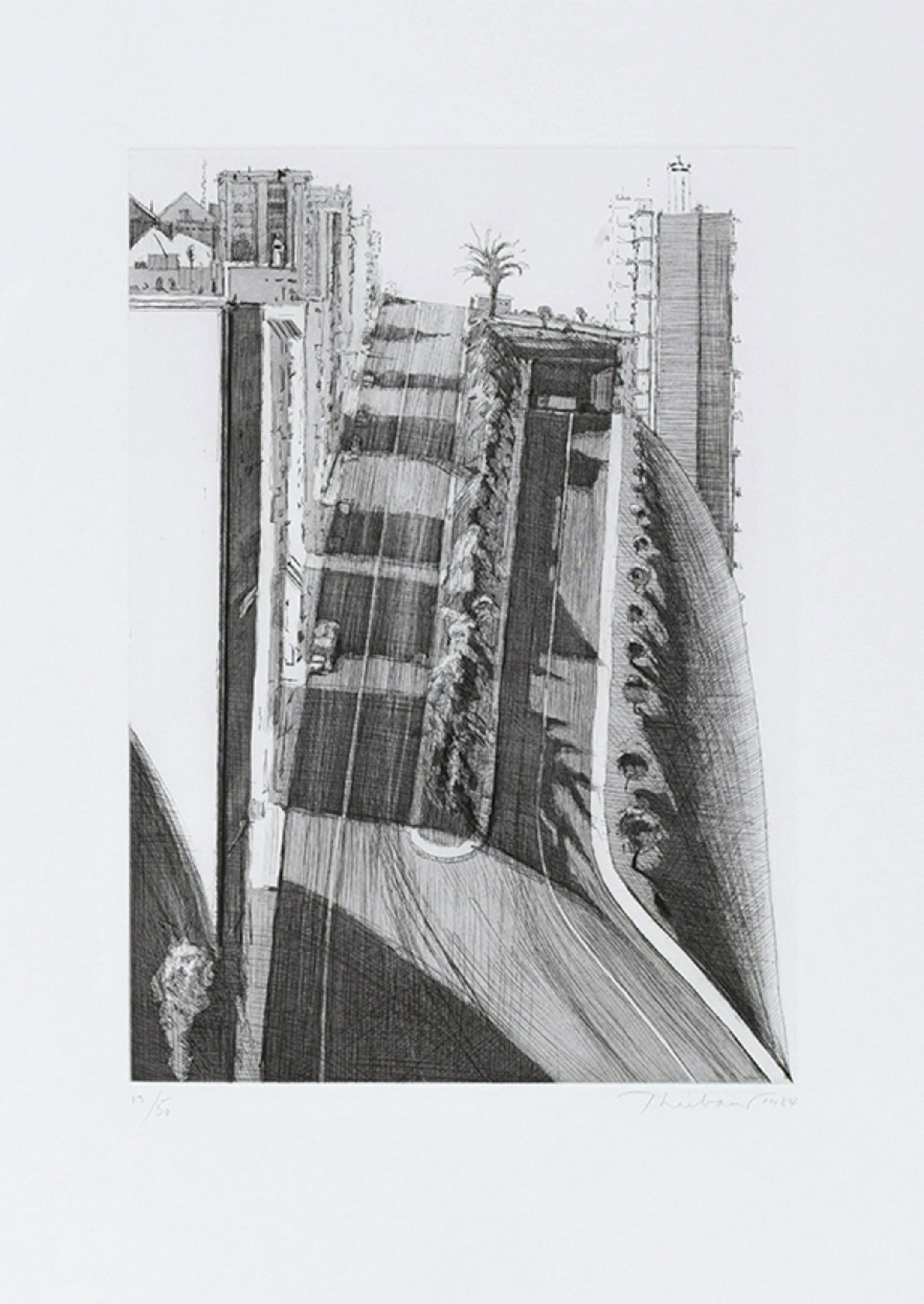 Neighborhood Ridge - Print by Wayne Thiebaud