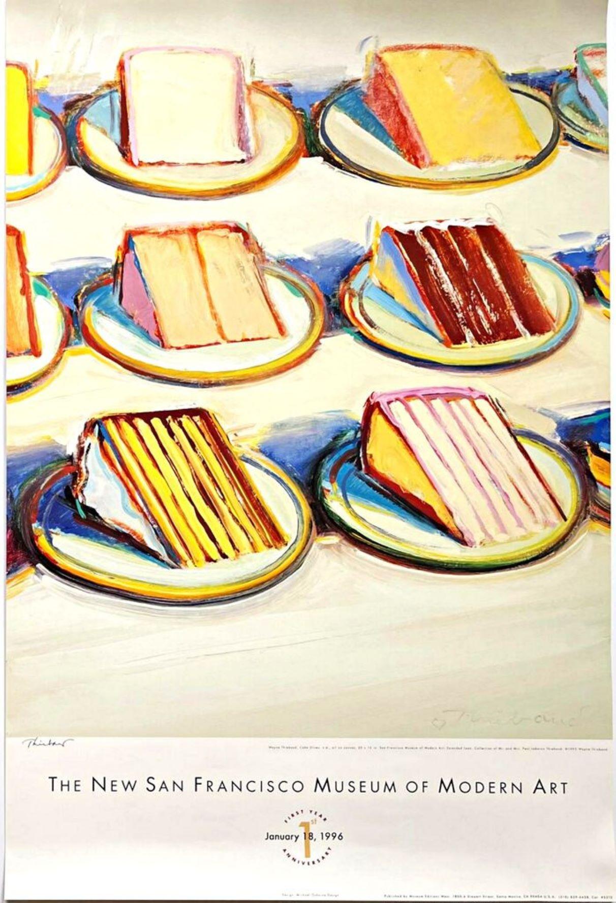 Seltene Offset-Lithographie: Cake Slices, für SFMOMA, handsigniert von Wayne Thiebaud