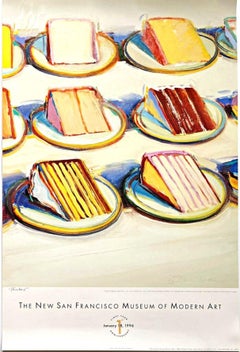 Seltene Offset-Lithographie: Cake Slices, für SFMOMA, handsigniert von Wayne Thiebaud