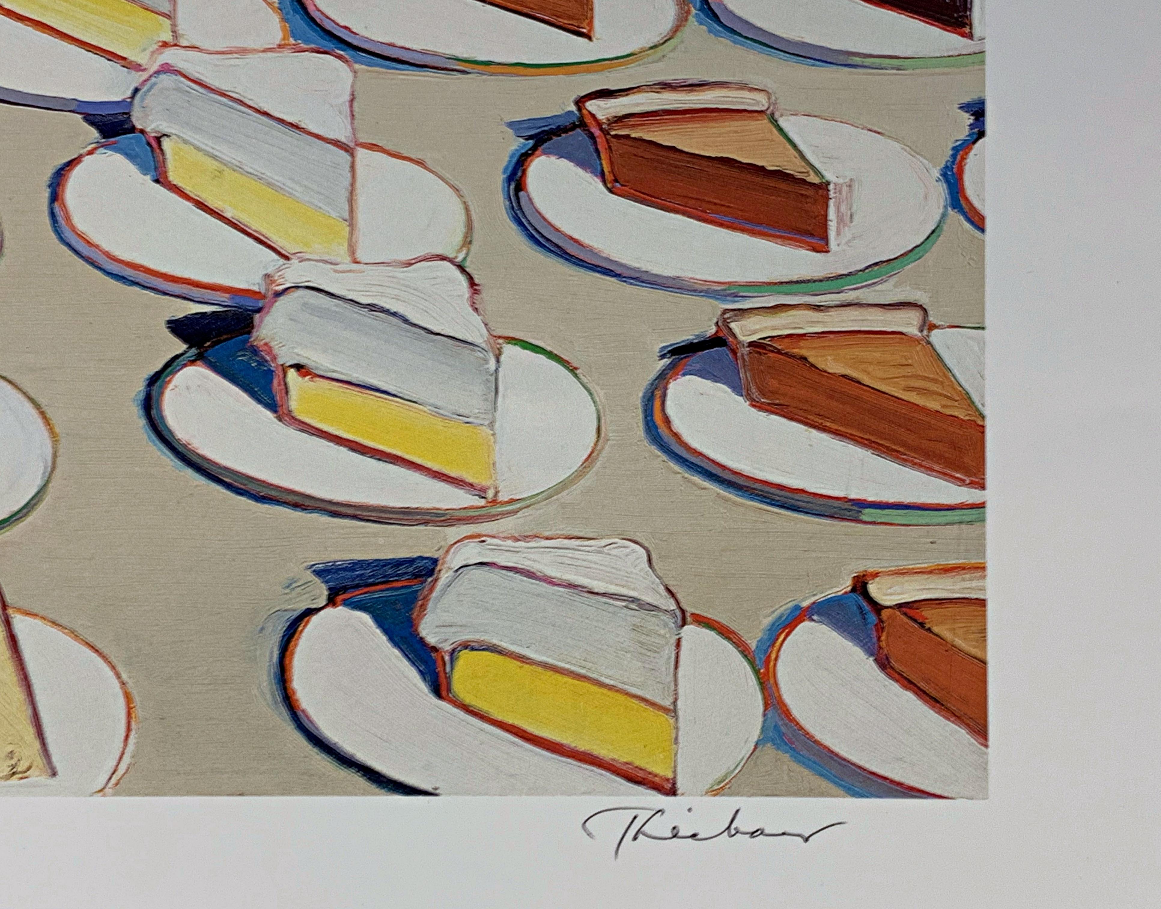Wayne Thiebaud
Pie Counter, 1963 (Hand Signed), 2008
Offset lithograph poster (Hand signed by Wayne Thiebaud)
Boldly signed by the artist in black marker on the front
16 × 20 inches
Unframed
This hand signed work was donated directly by the artist