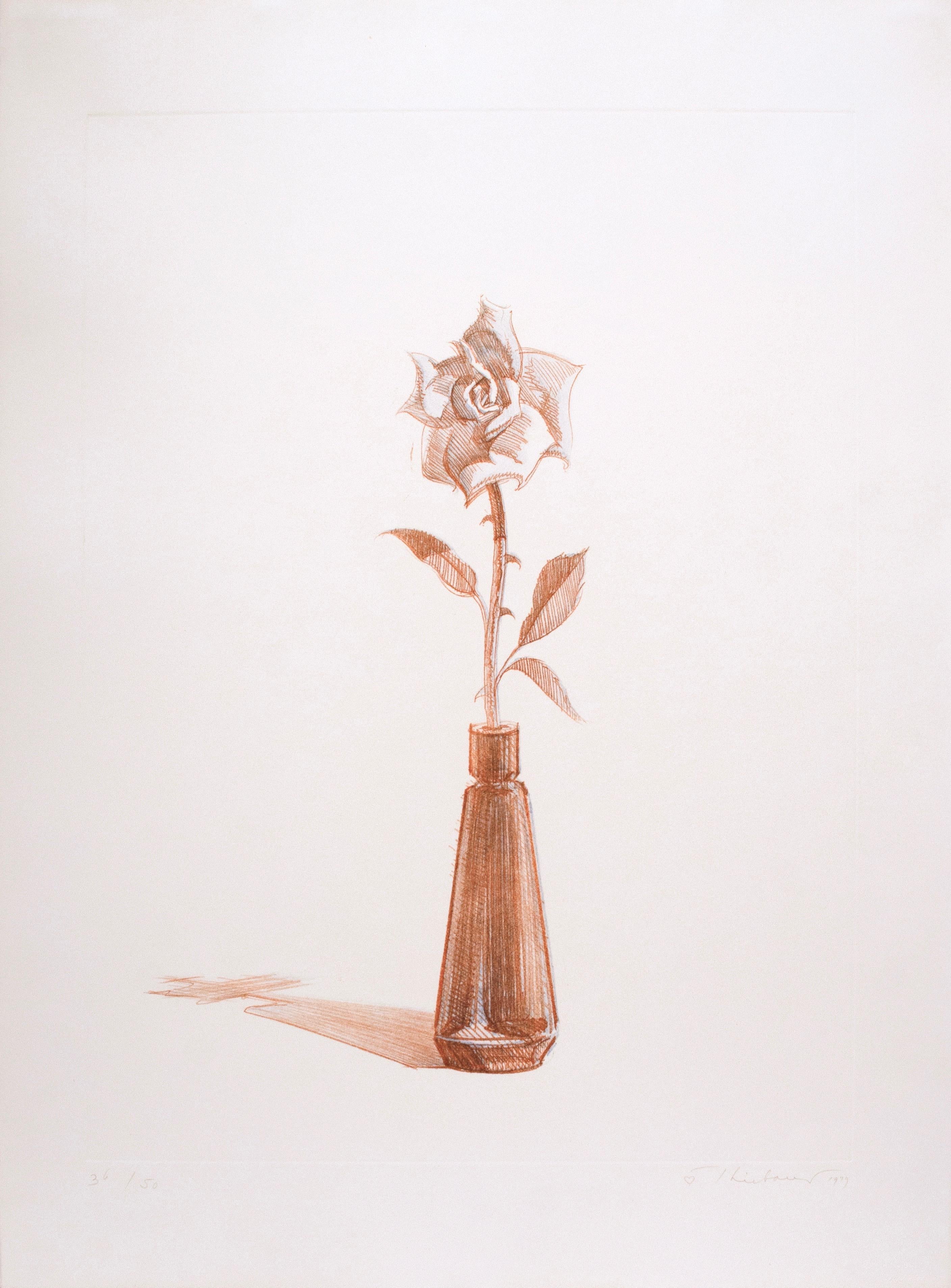 Wayne Thiebaud Still-Life Print - Rose
