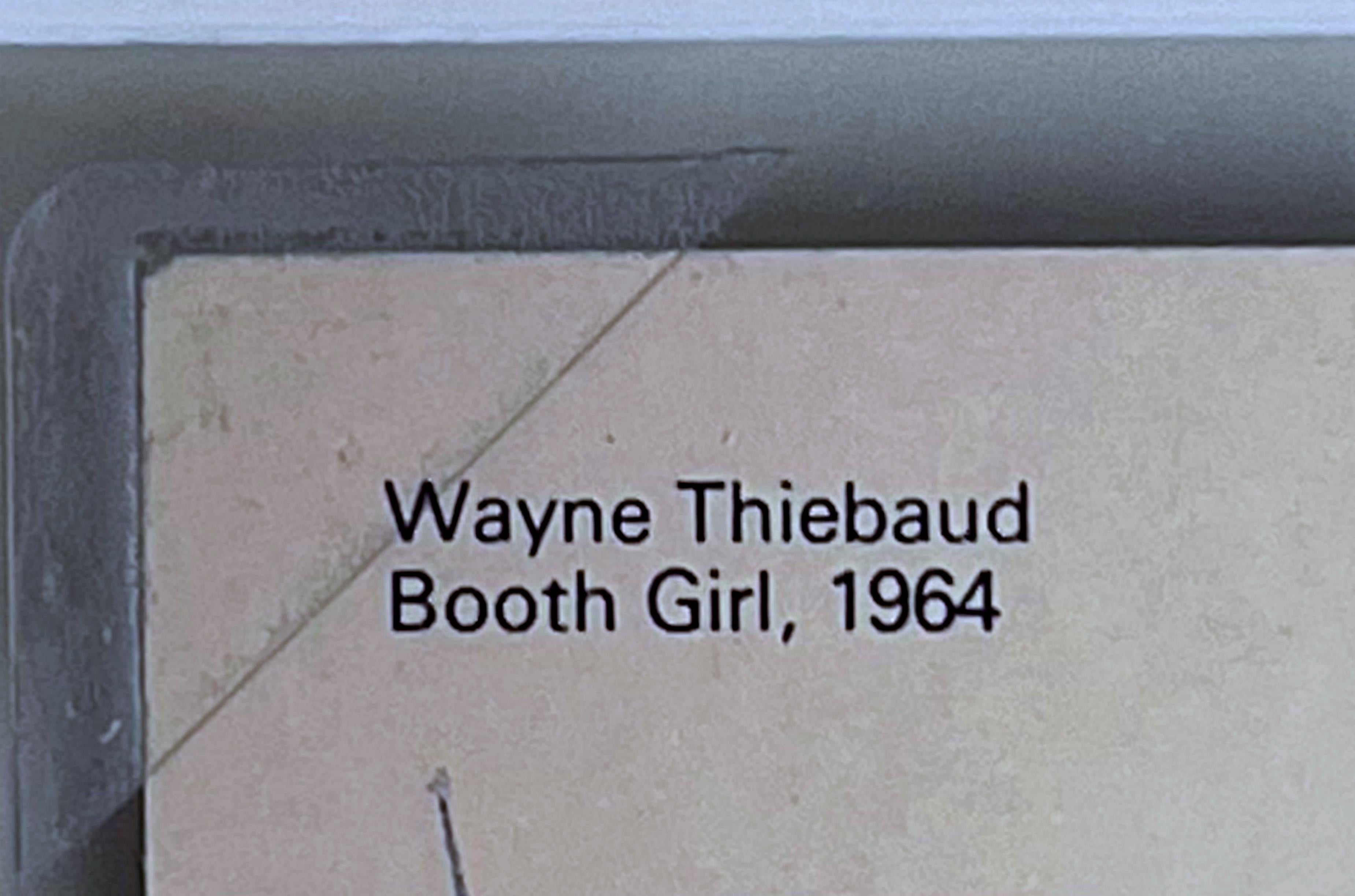 Wayne Thiebaud, Arts Council of UK 1960's postcard hand signed, dated '76 Framed 2