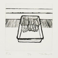 Wayne Thiebaud Drypoint, Signed, 1964, Fish, from Delights