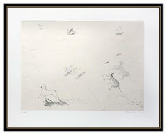 Wayne Thiebaud Original Seven Dogs Drypoint Etching Hand Signed Framed Artwork