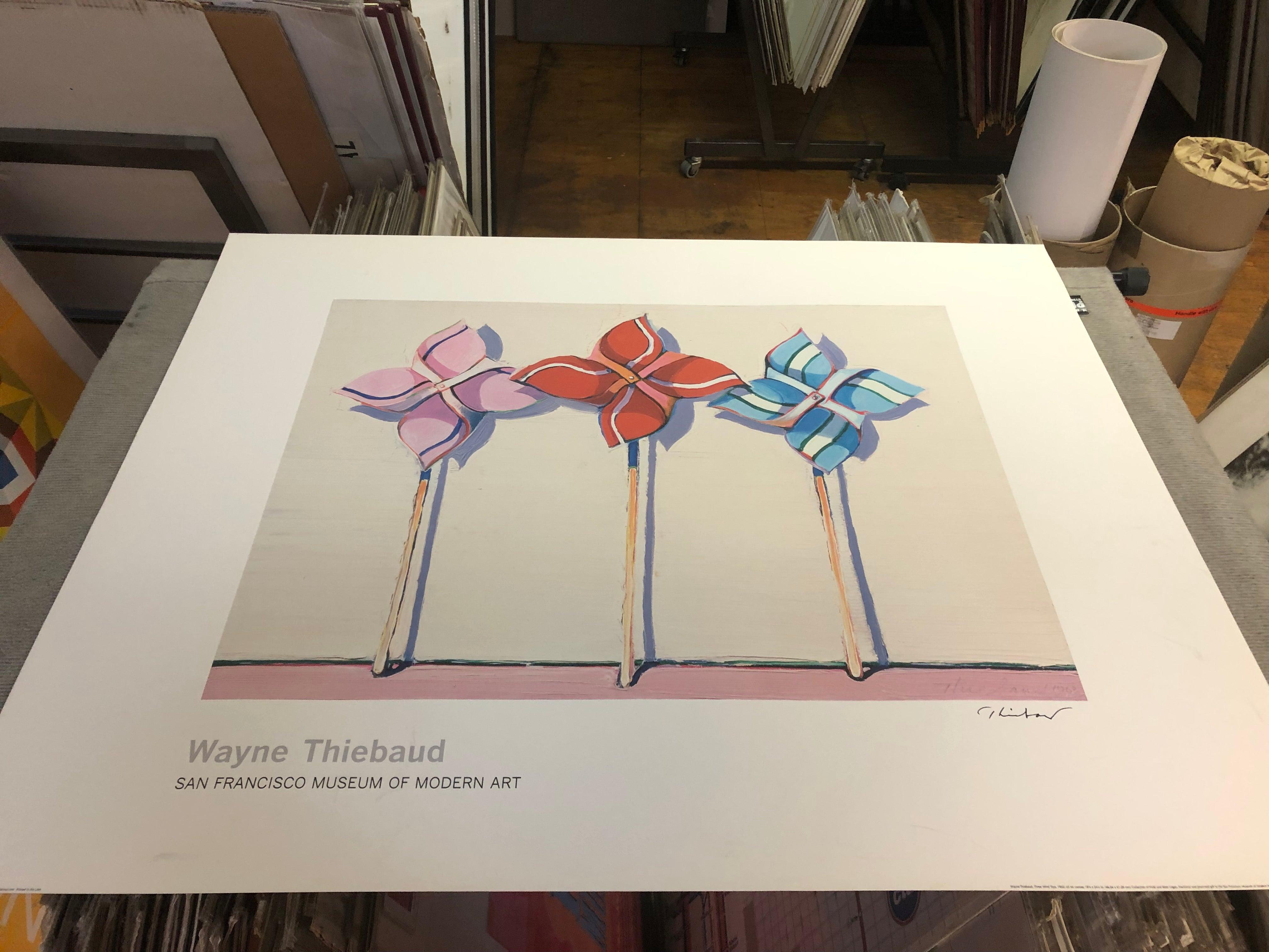 WAYNE THIEBAUD Three Wind Toys (Lg) - Signed For Sale 2