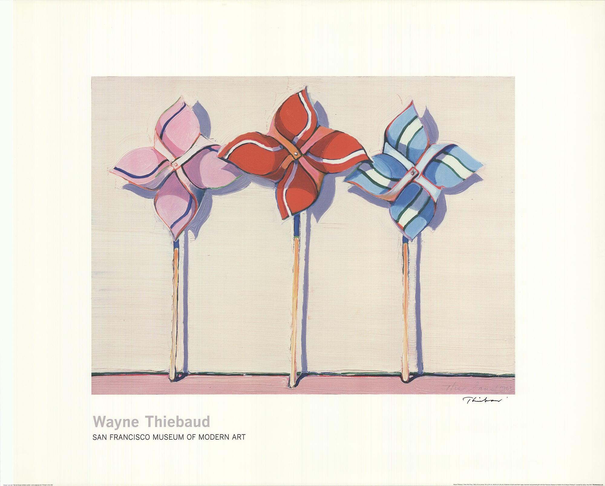 WAYNE THIEBAUD Three Wind Toys (Lg) - Signed - Print by Wayne Thiebaud