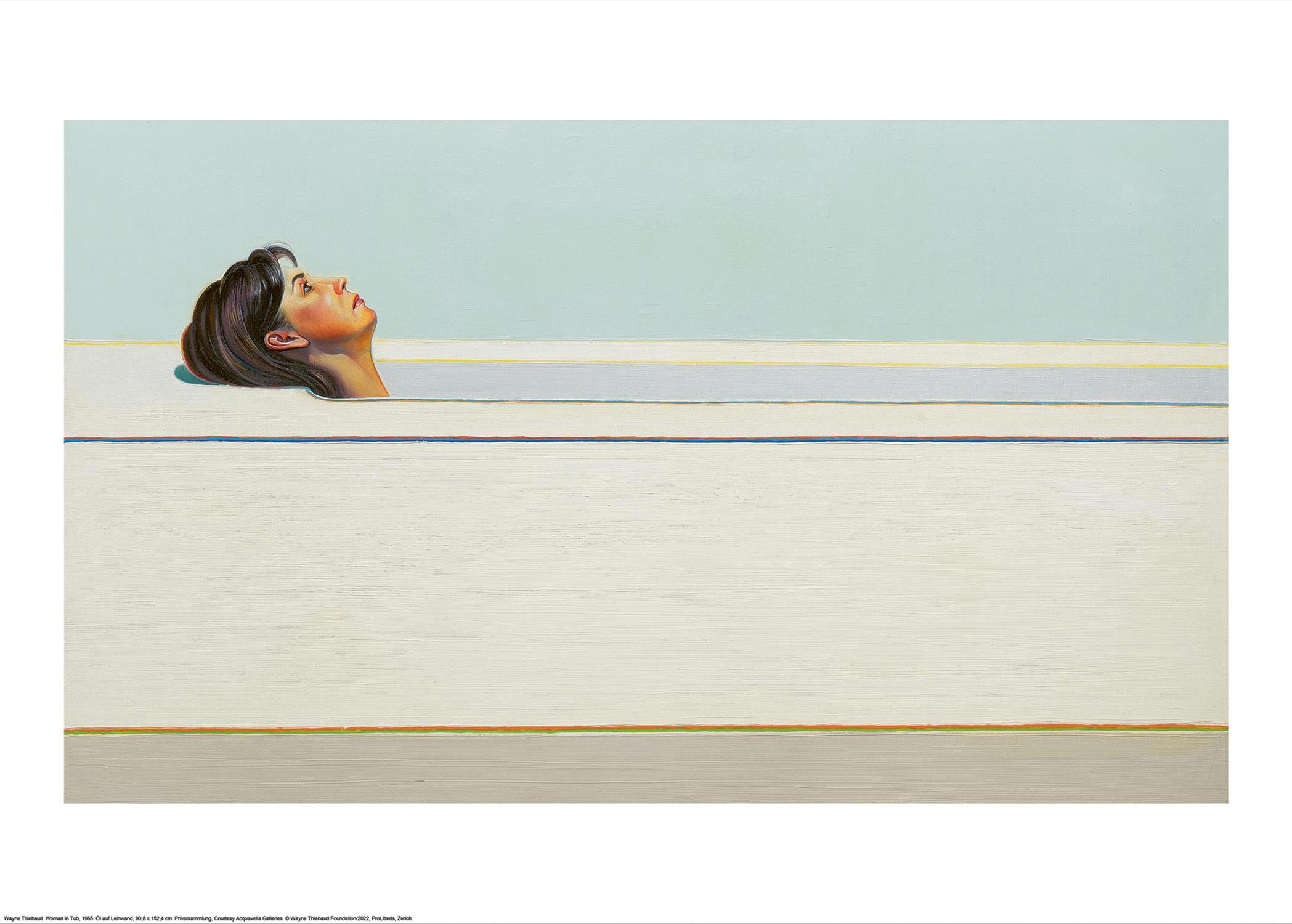 Wayne Thiebaud Figurative Print - Woman in Tub (1965)