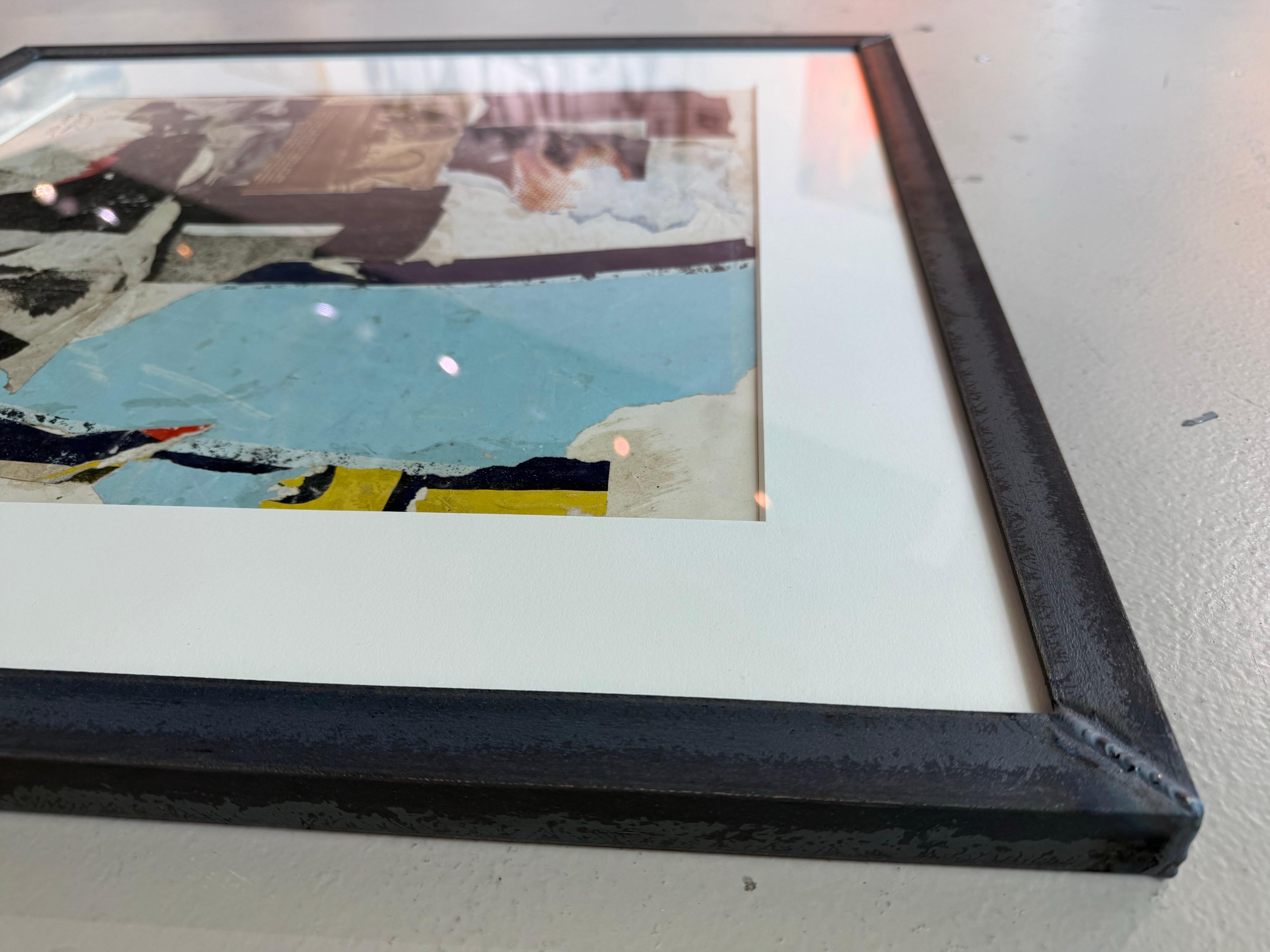 Original Vintage Collage by Wayne Timm #11 custom steel frame For Sale 3