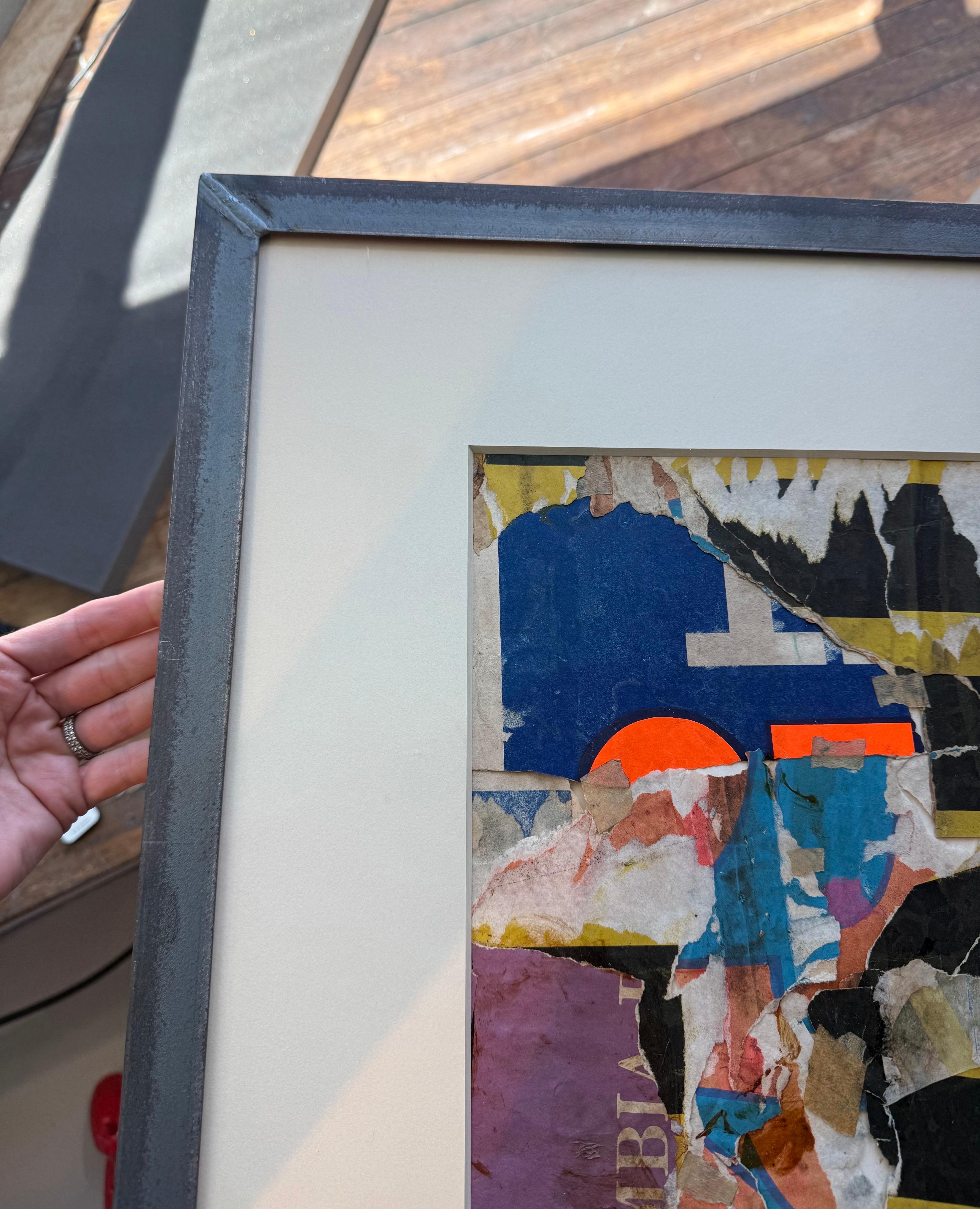 Original Vintage Collage by Wayne Timm #13 custom steel frame For Sale 9