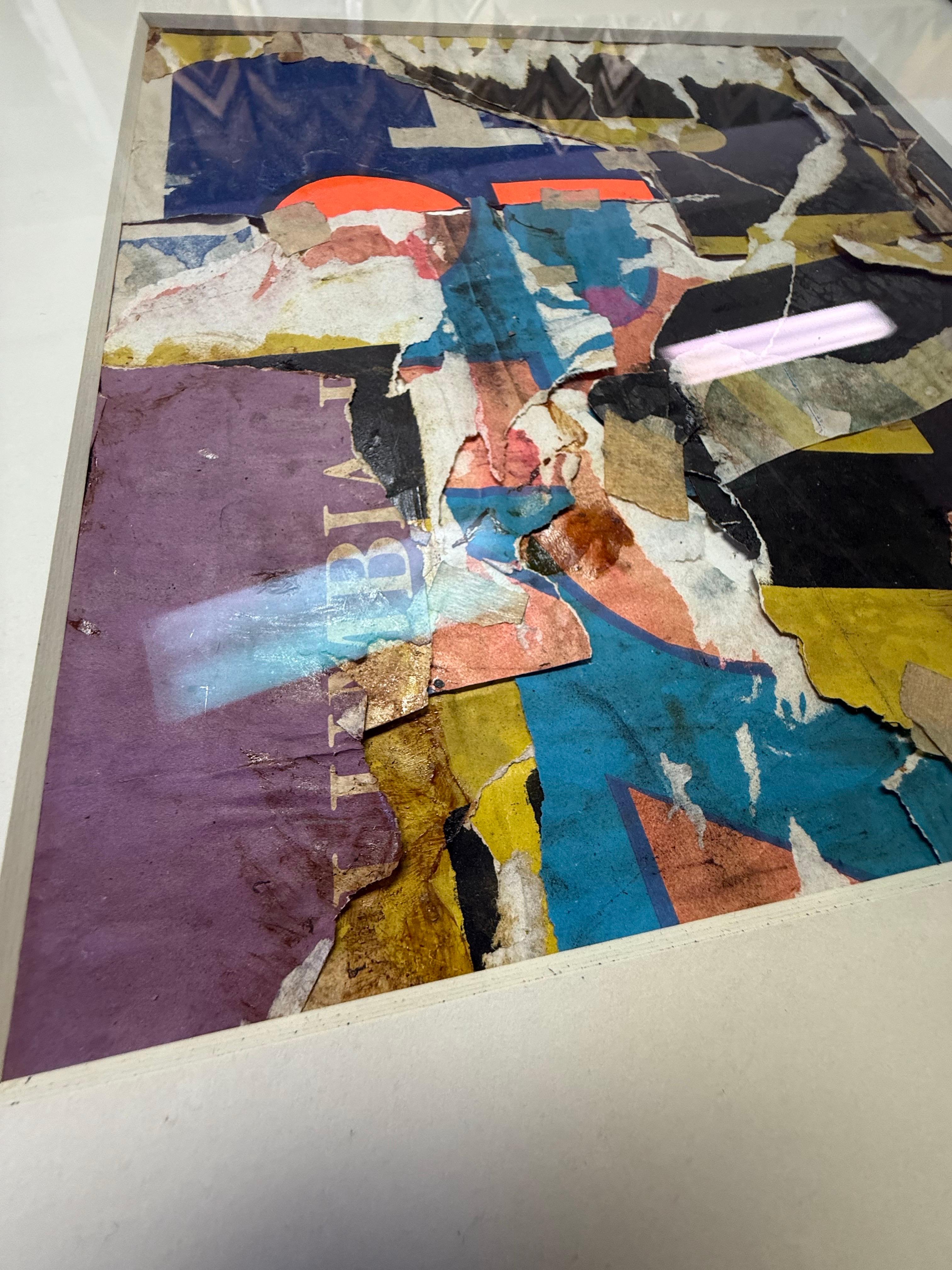 Original Vintage Collage by Wayne Timm #13 custom steel frame For Sale 11