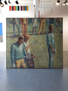 Large Vintage Painting Titled: “Goodbye Arnie”