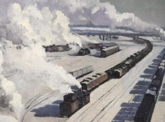 Train Station in Winter - Industrial Landscape