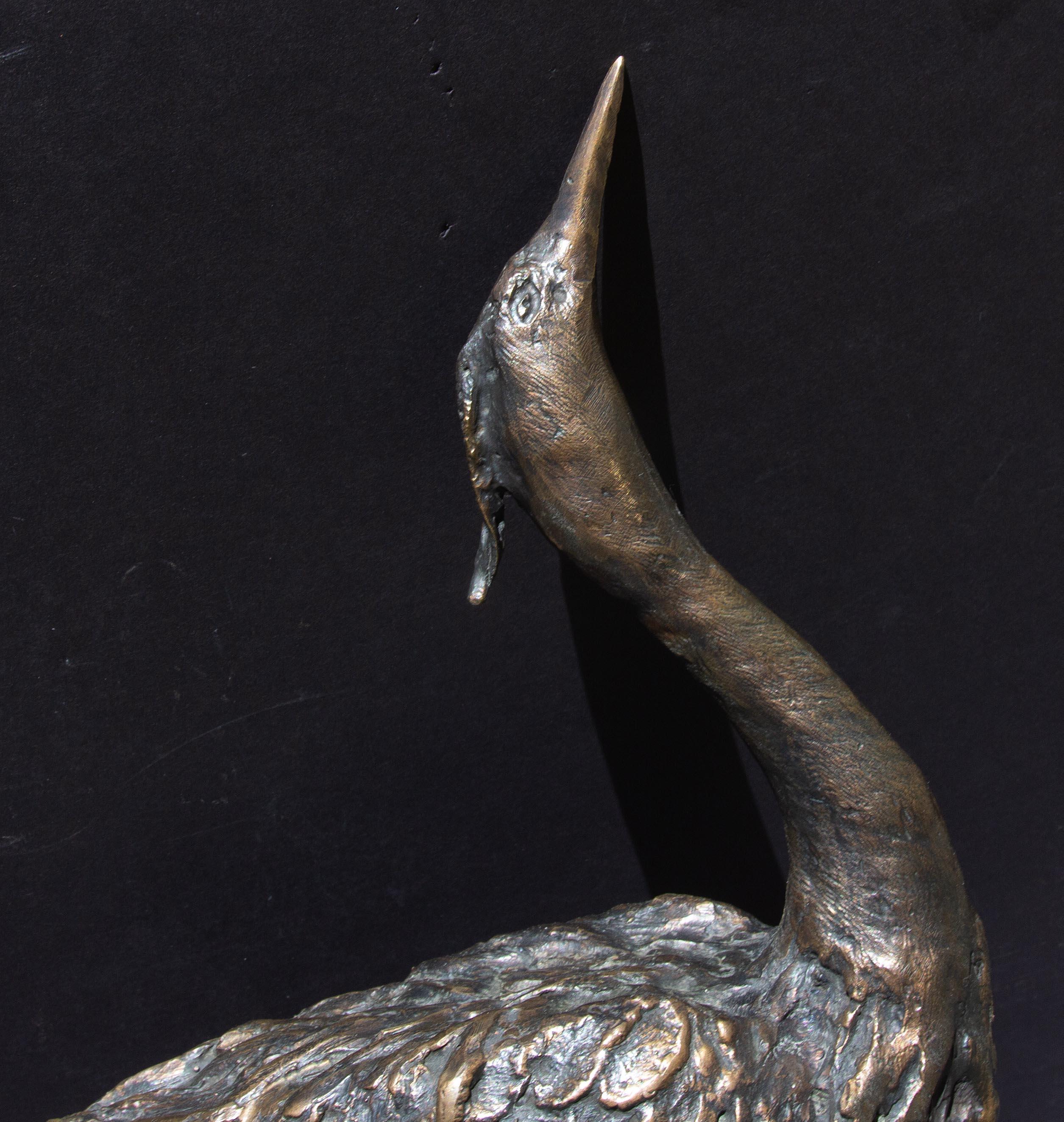Escultura de garza de bronce de Wayne F Williams - Sculpture Moderno de wayne williams