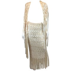 Wayu Handmade Crochet Shawl and Skirt Set