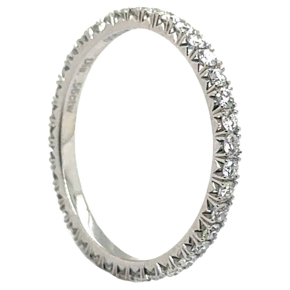 WB-1.7-33 - PLATINUM WEDDING BAND with 0.56 CWT DIAMONDS For Sale