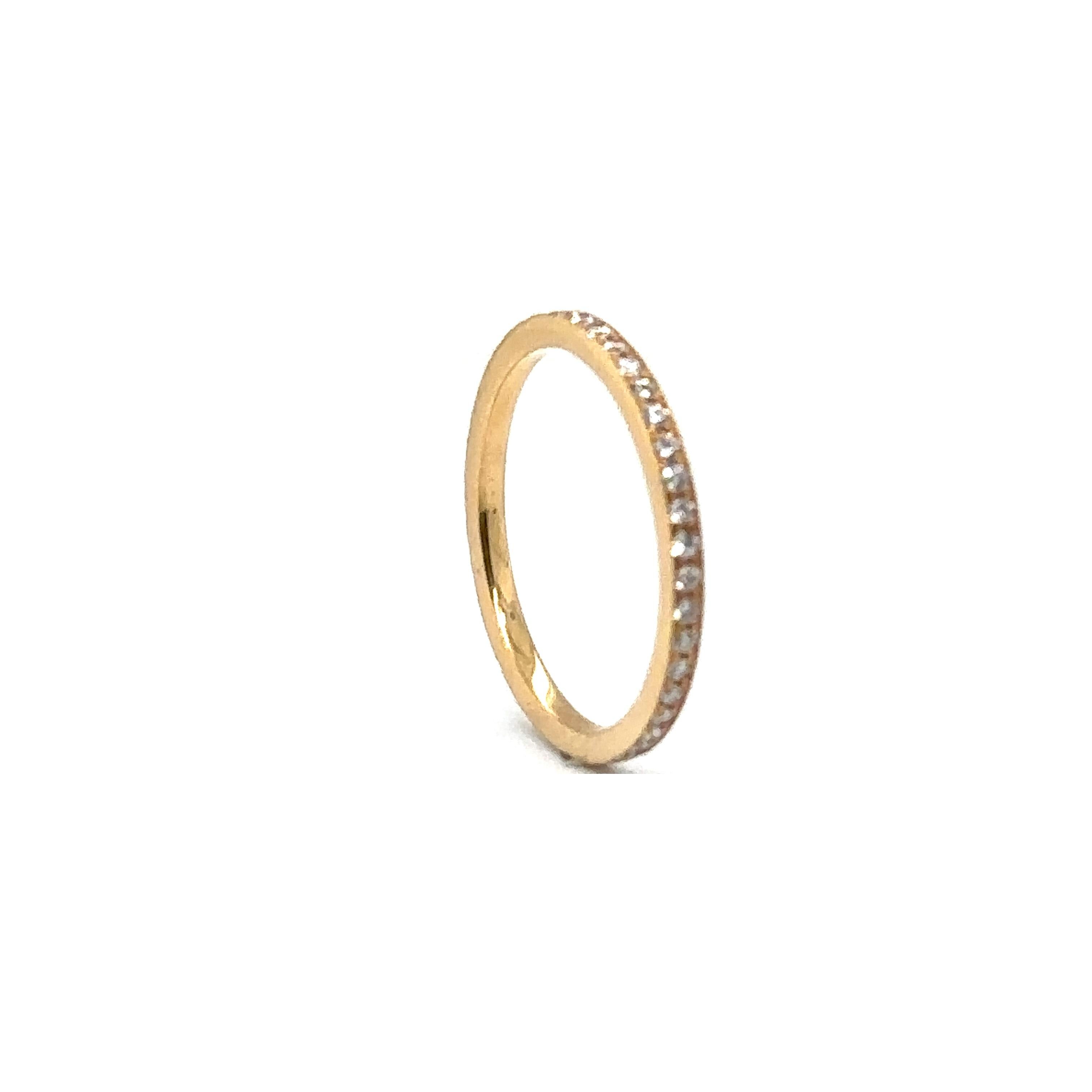 Brilliant Cut WB-1.7-43 - 18K YELLOW GOLD WEDDING BAND with DIAMONDS For Sale