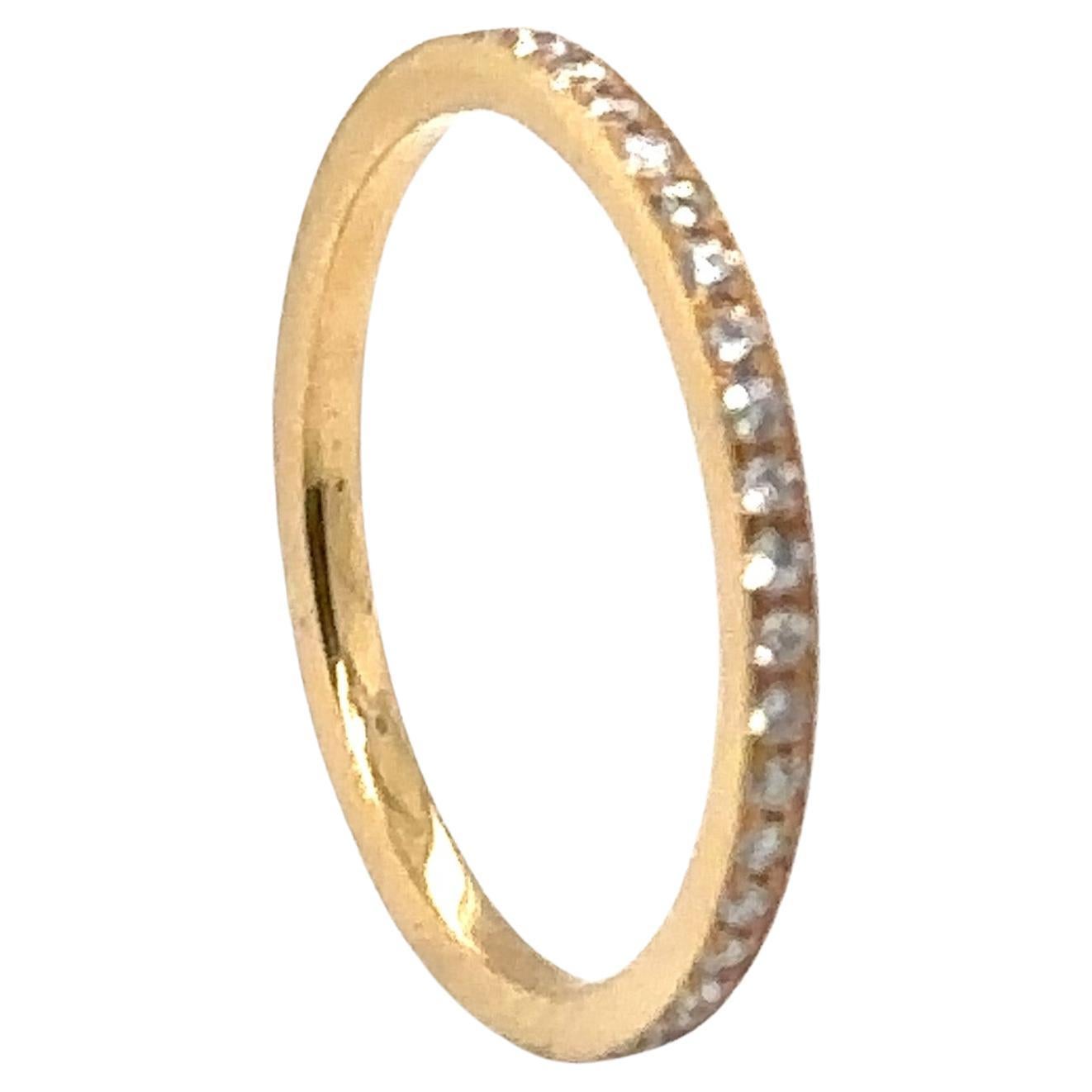 WB-1.7-43 - 18K YELLOW GOLD WEDDING BAND with DIAMONDS For Sale
