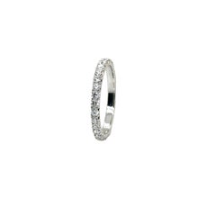 WB-1.9-30 - PLATINUM MICRO PAVE FISH TAIL BAND with 0.83 CWT DIAMONDS
