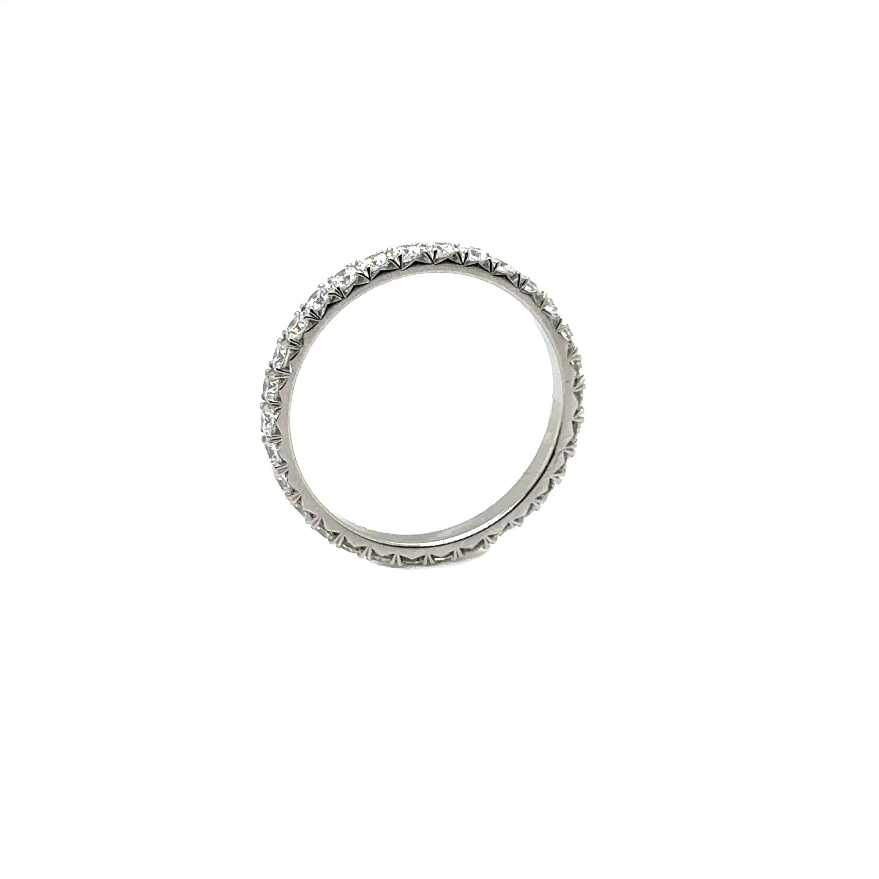 Brilliant Cut WB-1.9-30 - PLATINUM MICRO PAVE FISH TAIL BAND with 0.83 CWT DIAMONDS For Sale
