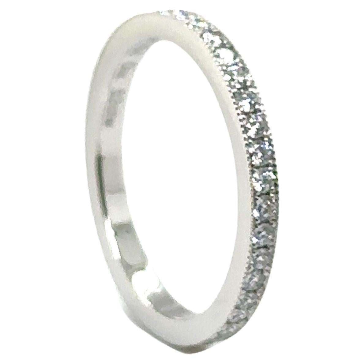WB-39-PLAT - PLATINUM WEDDING BAND with 0.52 CT DIAMONDS For Sale