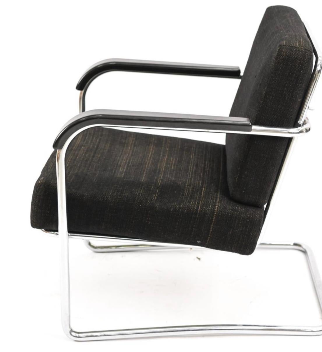 Bauhaus Werner Max Moser Embru Wohnbedarf WB21 Reclining Lounge Chair Switzerland 1935 For Sale