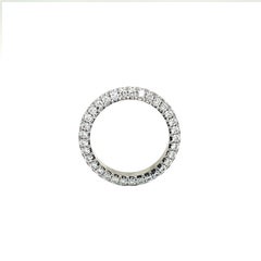 WB3RANG, 18k White 3 Row Wedding Band with Diamonds