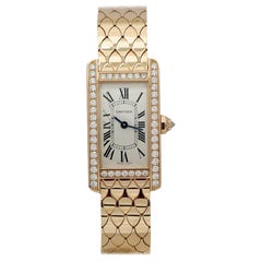 WB710008 Cartier Tank Americaine avec lunette en diamants