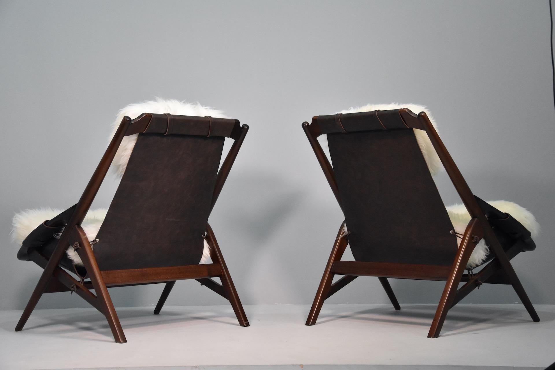 W.D. Andersag Lounge Chair in Leather And Sheepskin 13