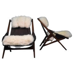 Vintage W.D. Andersag Lounge Chair in Leather And Sheepskin