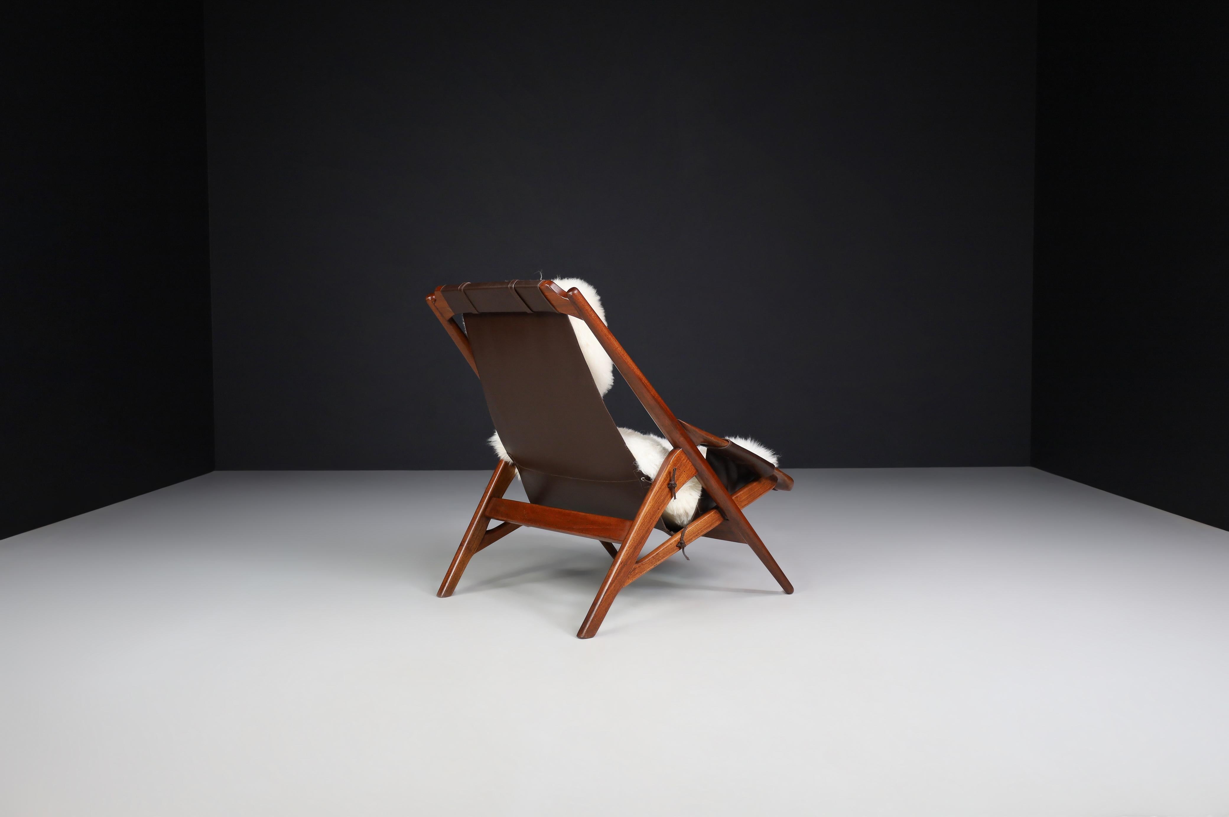 W.D. Andersag Lounge Chairs Teak and Leather, Italy, 1959 For Sale 5