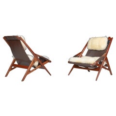 W.D. Andersag Lounge Chairs Teak and Leather, Italy, 1959