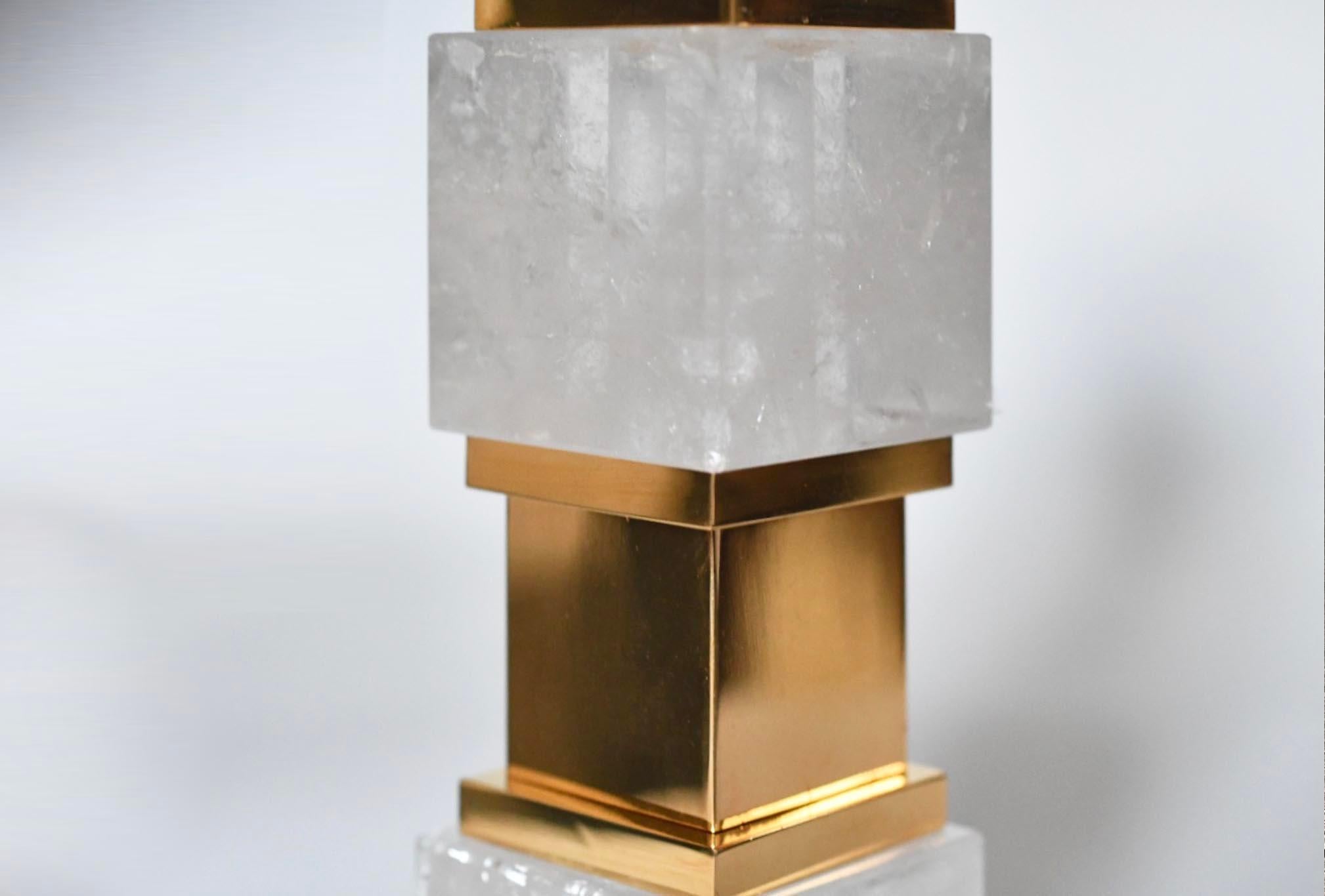 XXIe siècle et contemporain Lampes en cristal de roche WDS II de Phoenix en vente