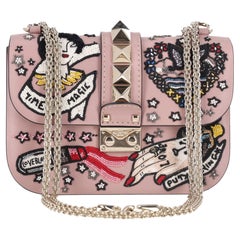 We Adore - Valentino Glam Lock Rockstud Leather Tattoo Bead Embroidered Shoulder