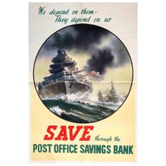 "Wir sind auf sie angewiesen - sie sind auf uns angewiesen". Vintage British WWII Poster, 1941