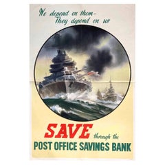 "Wir sind auf sie angewiesen - sie sind auf uns angewiesen". Vintage British WWII Poster, 1941