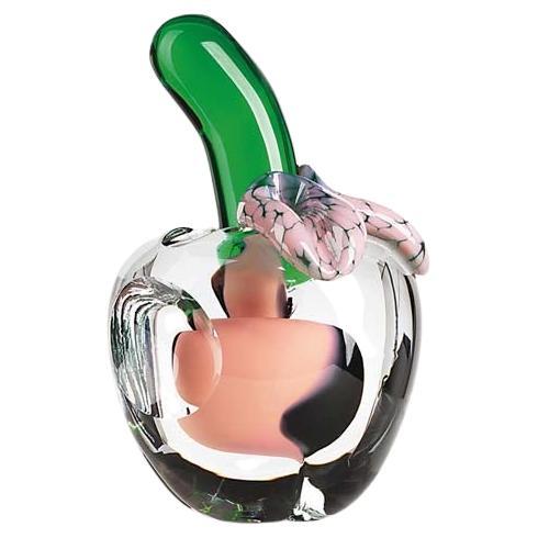 Kosta Boda We Love Apples Clear/Pink For Sale
